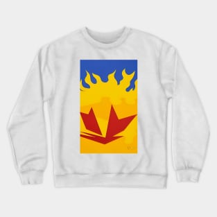 Abstract fire on back Crewneck Sweatshirt